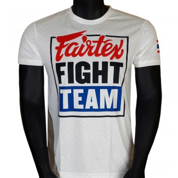 Fairtex TST260 "Fight Team" Футболка Тайский Бокс Тренировочная Белая